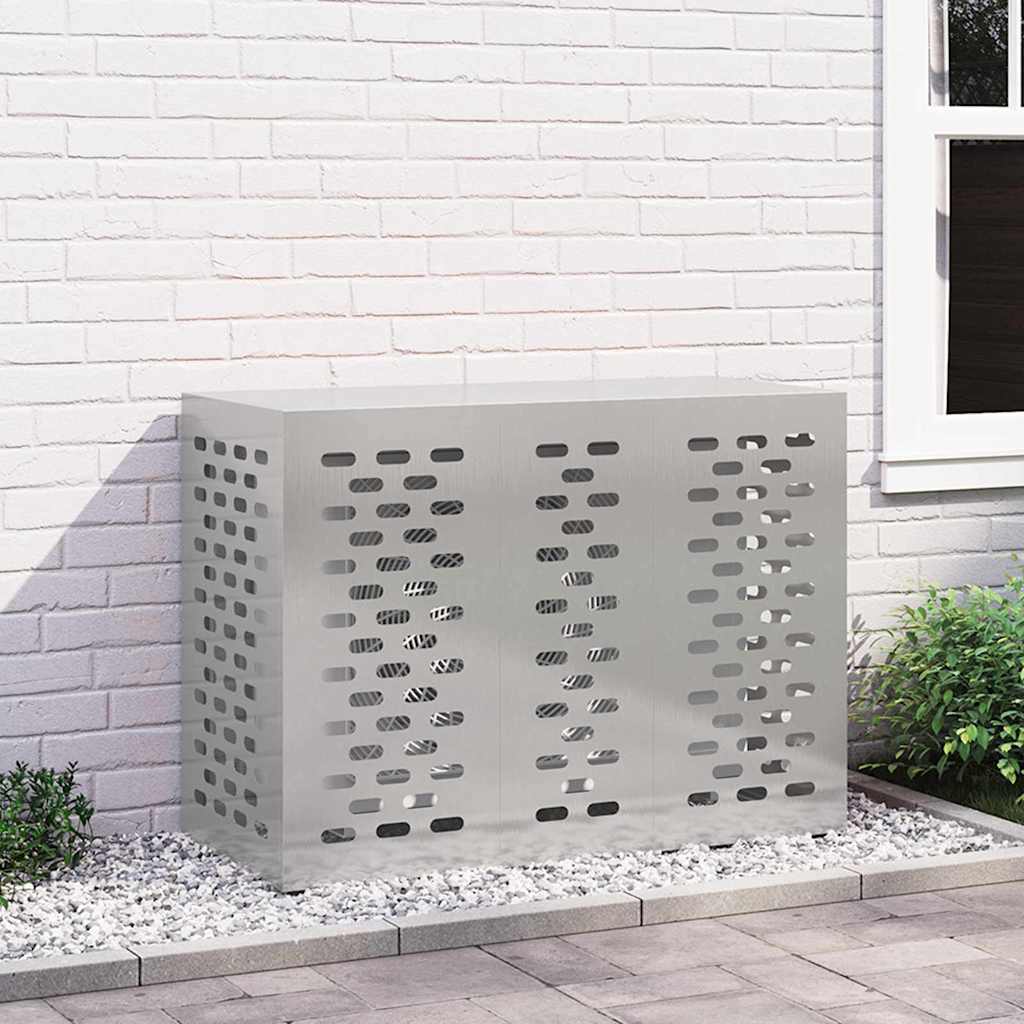 Klimaanlagenabdeckung Schwarz 90 x 40 x 60 cm Stahl