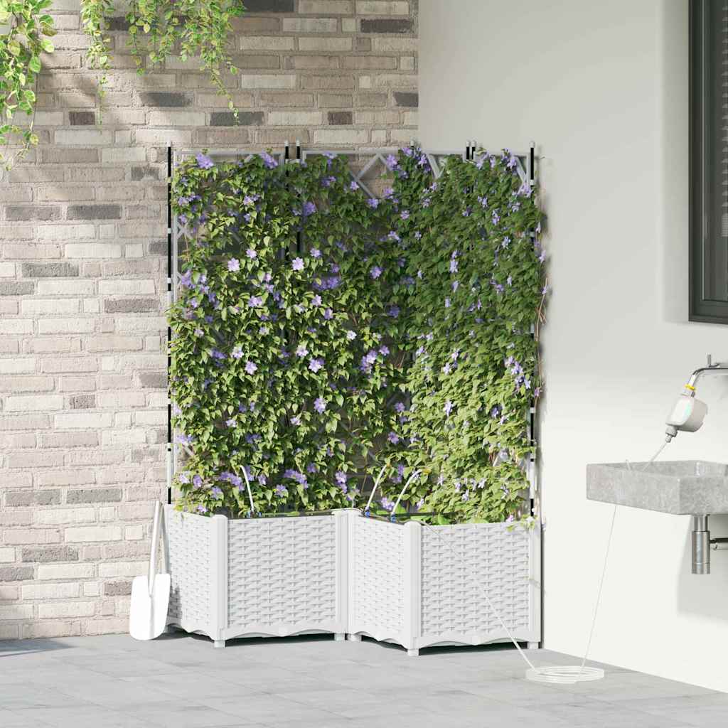 Garten-Pflanzgefäß 4 Stk. Braun 160 x 40 x 22 cm PP