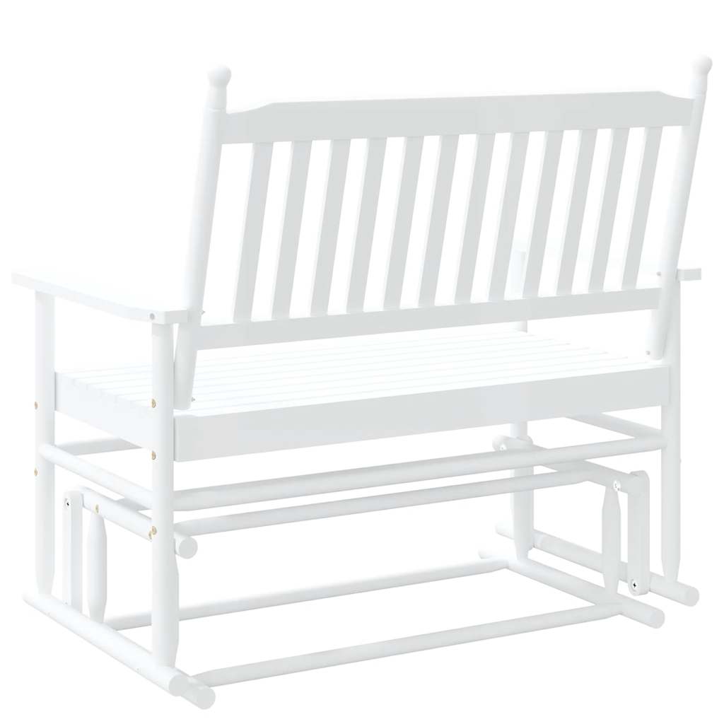 Schaukelbank Schwarz 118x70x104,5 cm Massivholz Pappel