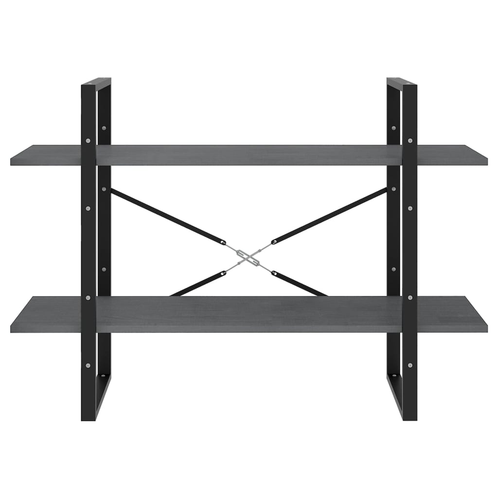 Bücherregal 2 Fächer Weiß 100x30x70 cm Holzwerkstoff