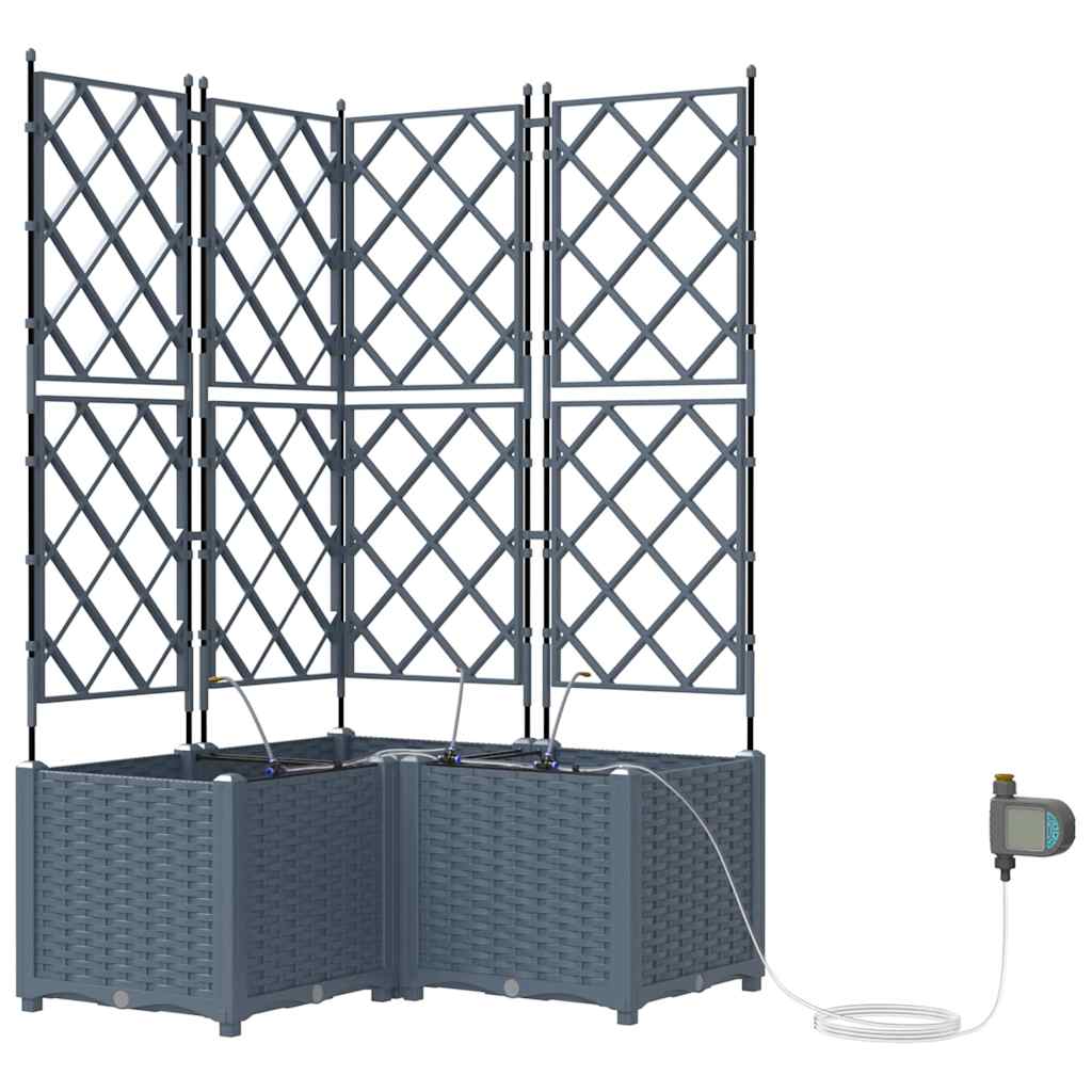 Garten-Pflanzgefäß 4 Stk. Braun 160 x 40 x 22 cm PP