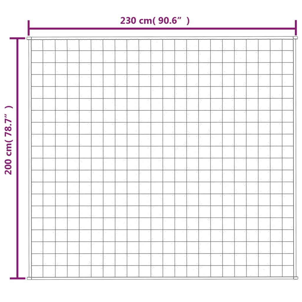 Gewichtsdecke Grau 122x183 cm 5 kg Stoff