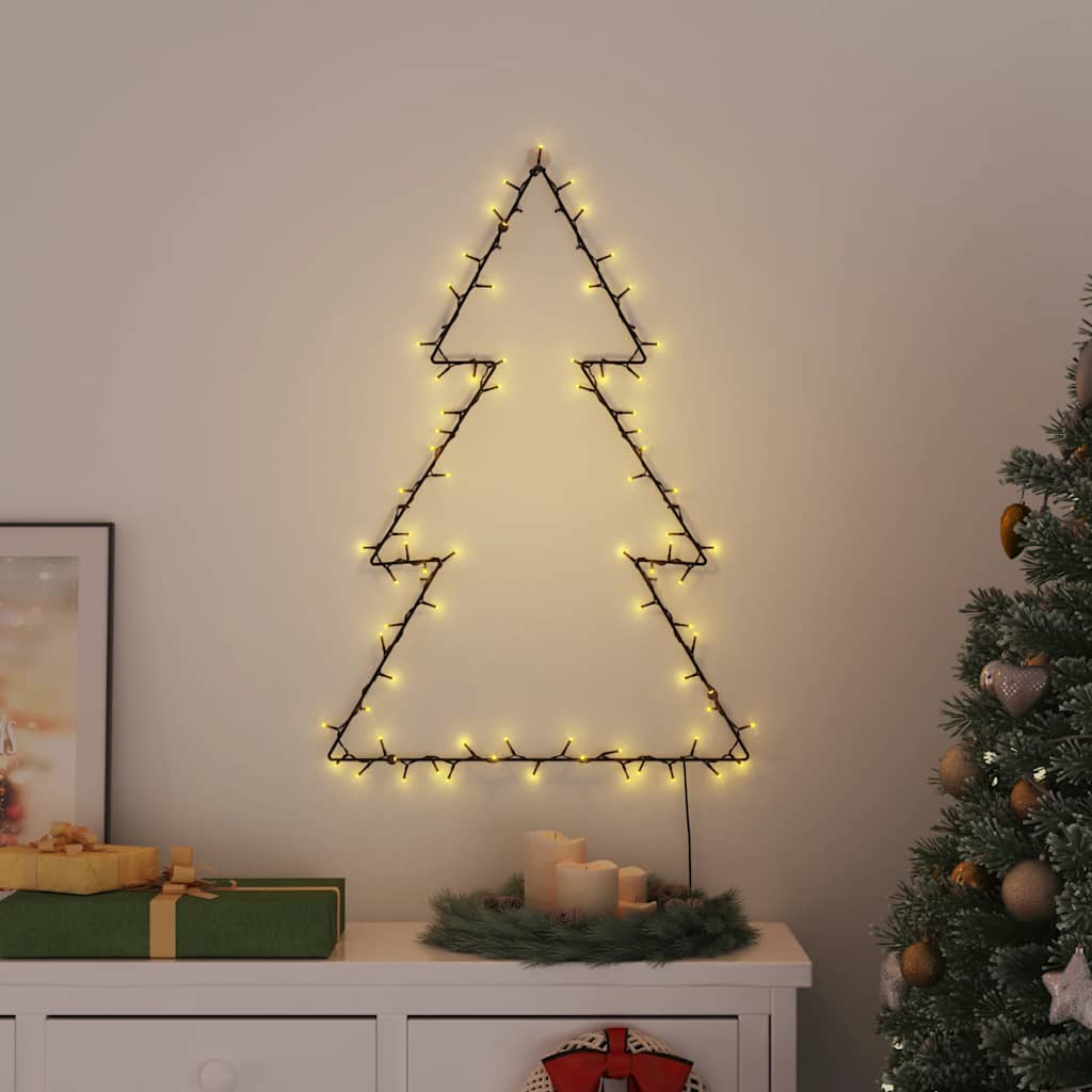 Weihnachtsbäume mit Erdspießen 3 Stk. 50 LEDs 30 cm