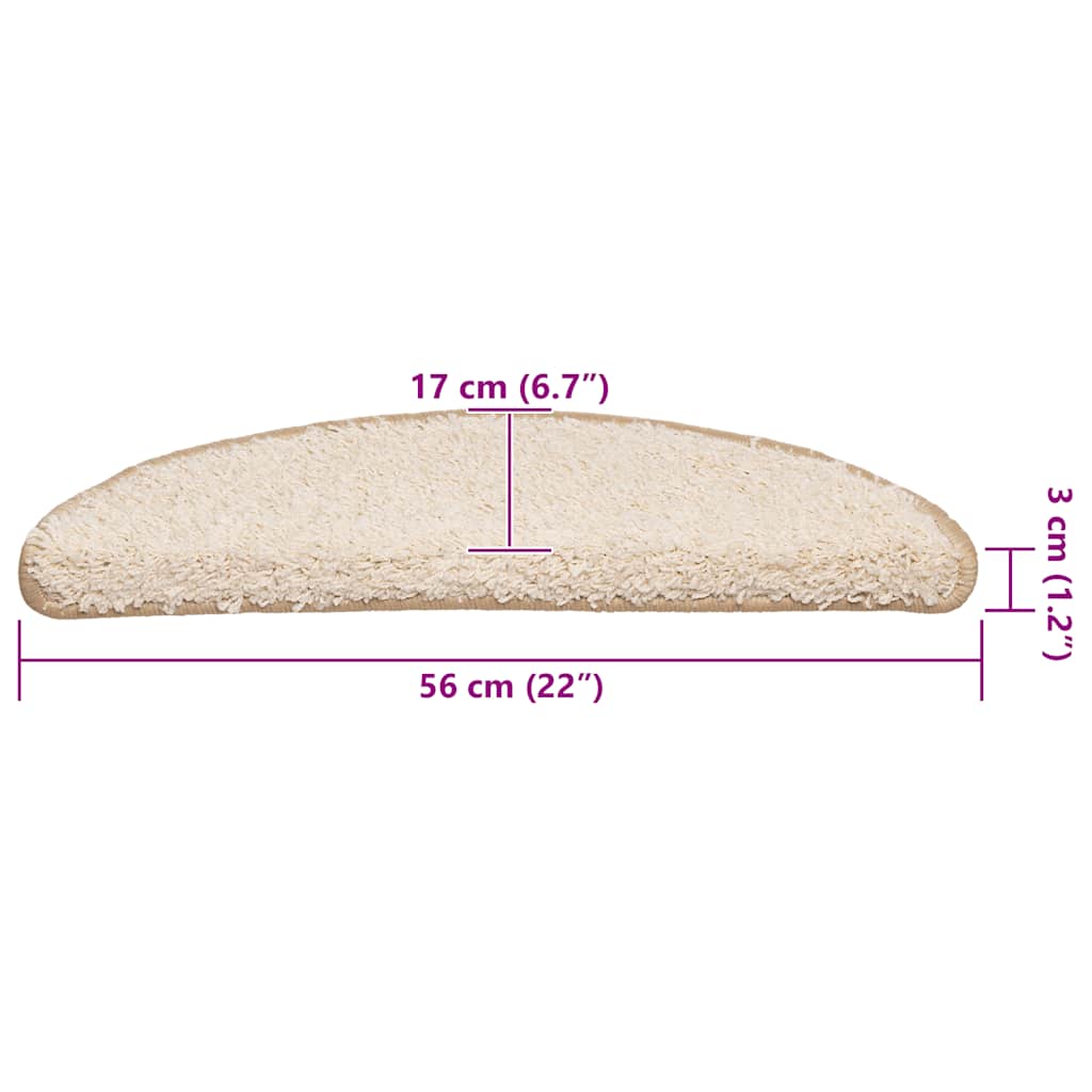 Stufenmatten 15 Stk. 56x17x3 cm Grau Halbrund