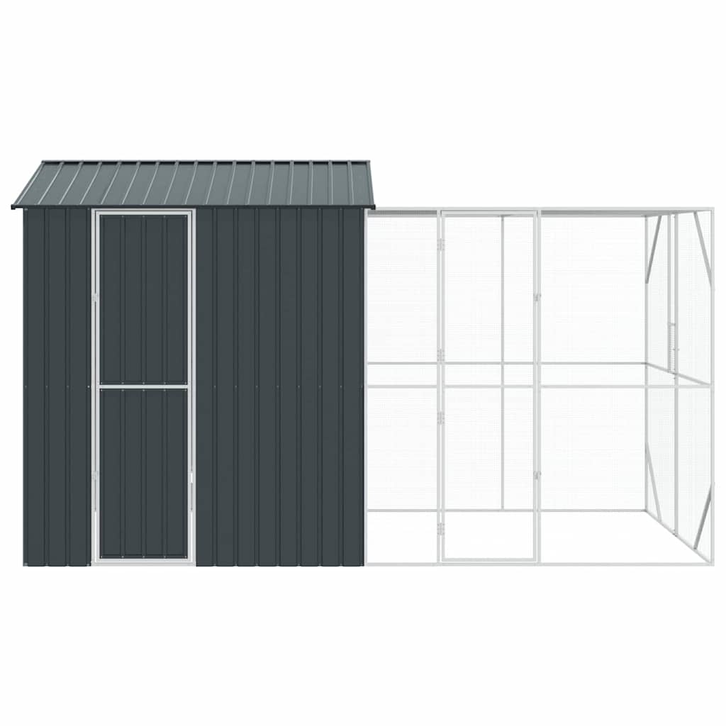 Vogelkäfig Anthrazit 416,5 x 103 x 142 cm Verzinkter Stahl