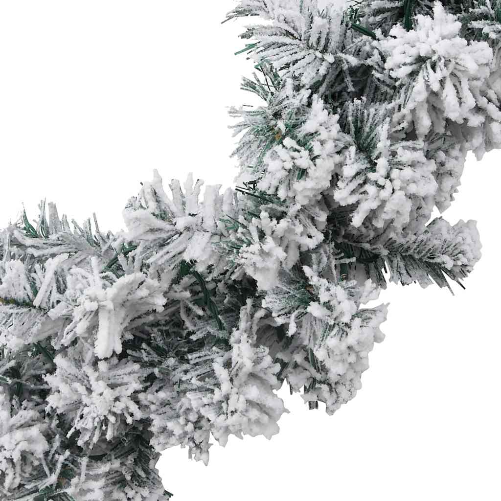 Weihnachtsgirlande mit Schnee Grün 5 m PVC