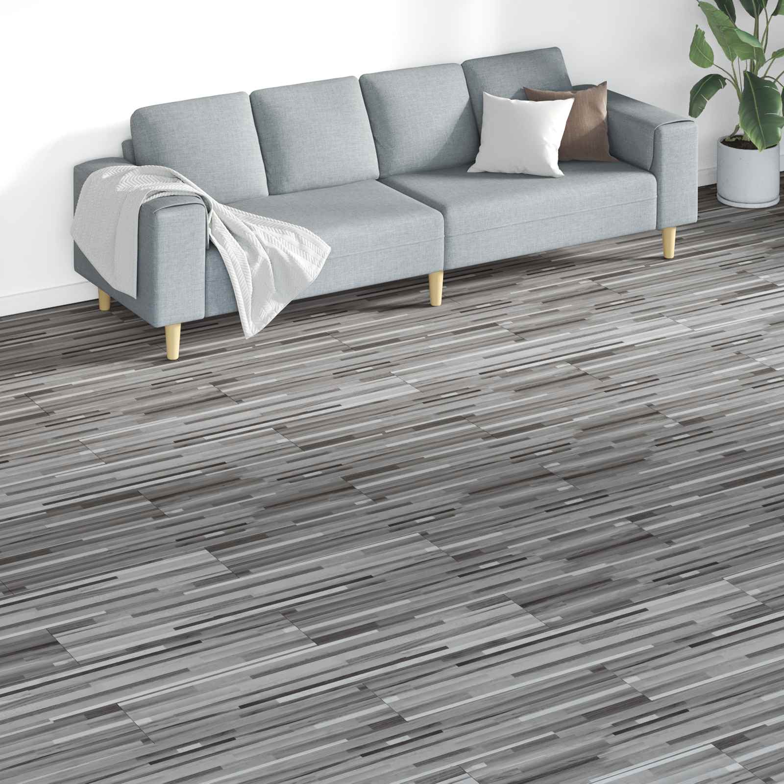 Bodenplanken 18 pcs Walnussbraun 5,26 m² PVC