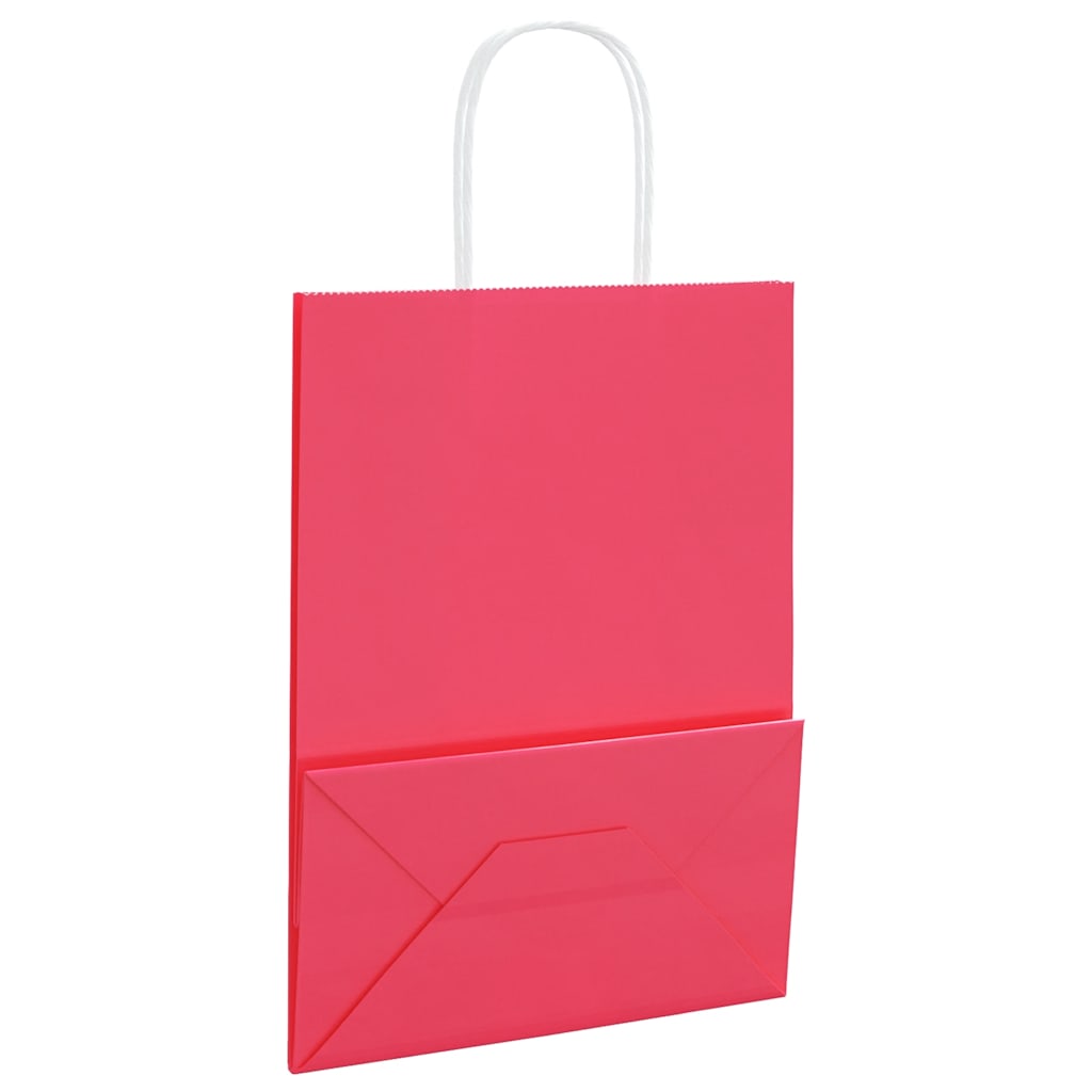 Papiertragetaschen 50 Stk. mit Henkeln Braun 21x11x36 cm