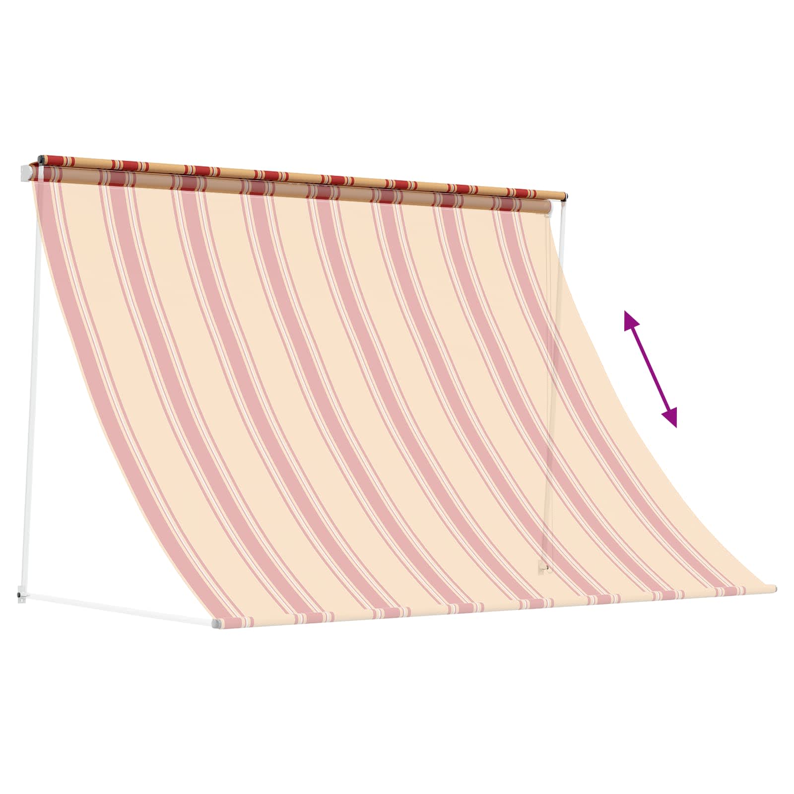 Einziehbare Markise 150×150 cm Blau und Weiß