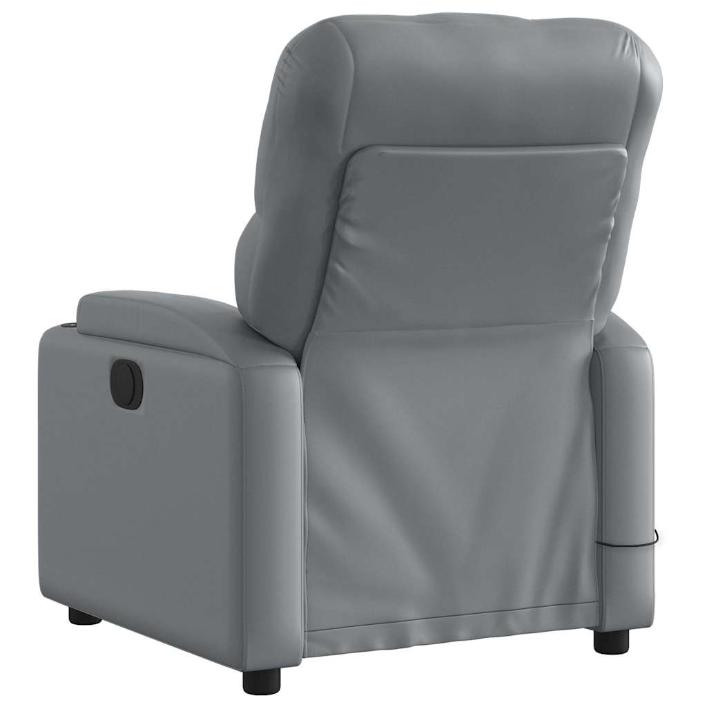 Massage-Relaxsessel, Kunstleder, Schwarz