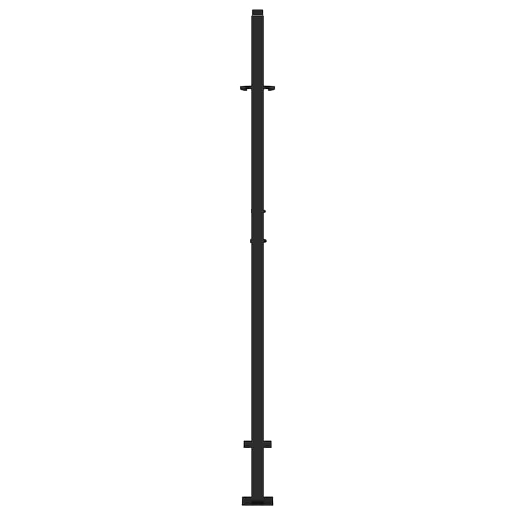 Gartentor Schwarz 100x100 cm Stahl Lichtdesign