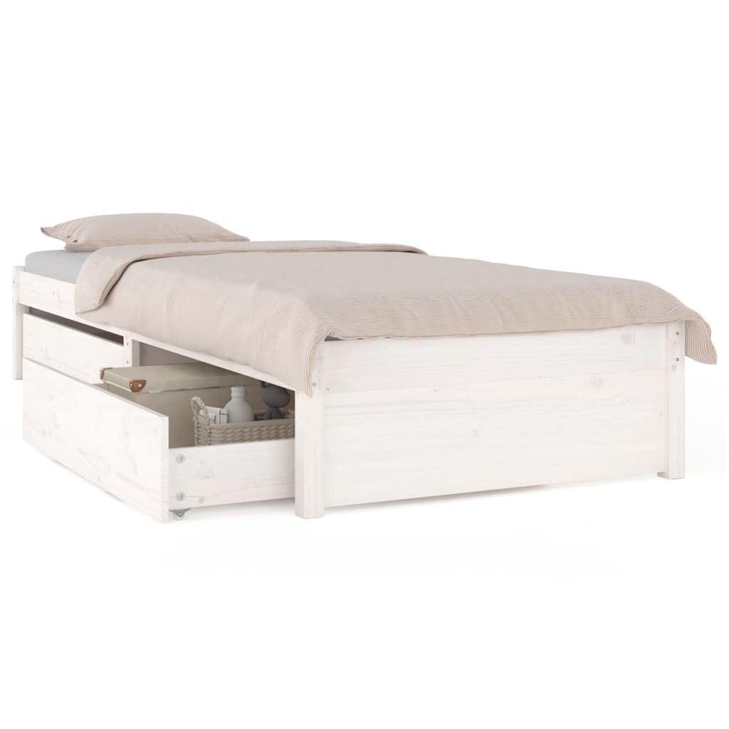 Bett mit Schubladen 75x190 cm
