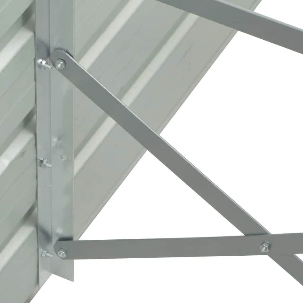 Hochbeet 160 x 80 x 77 cm Verzinkter Stahl Grau