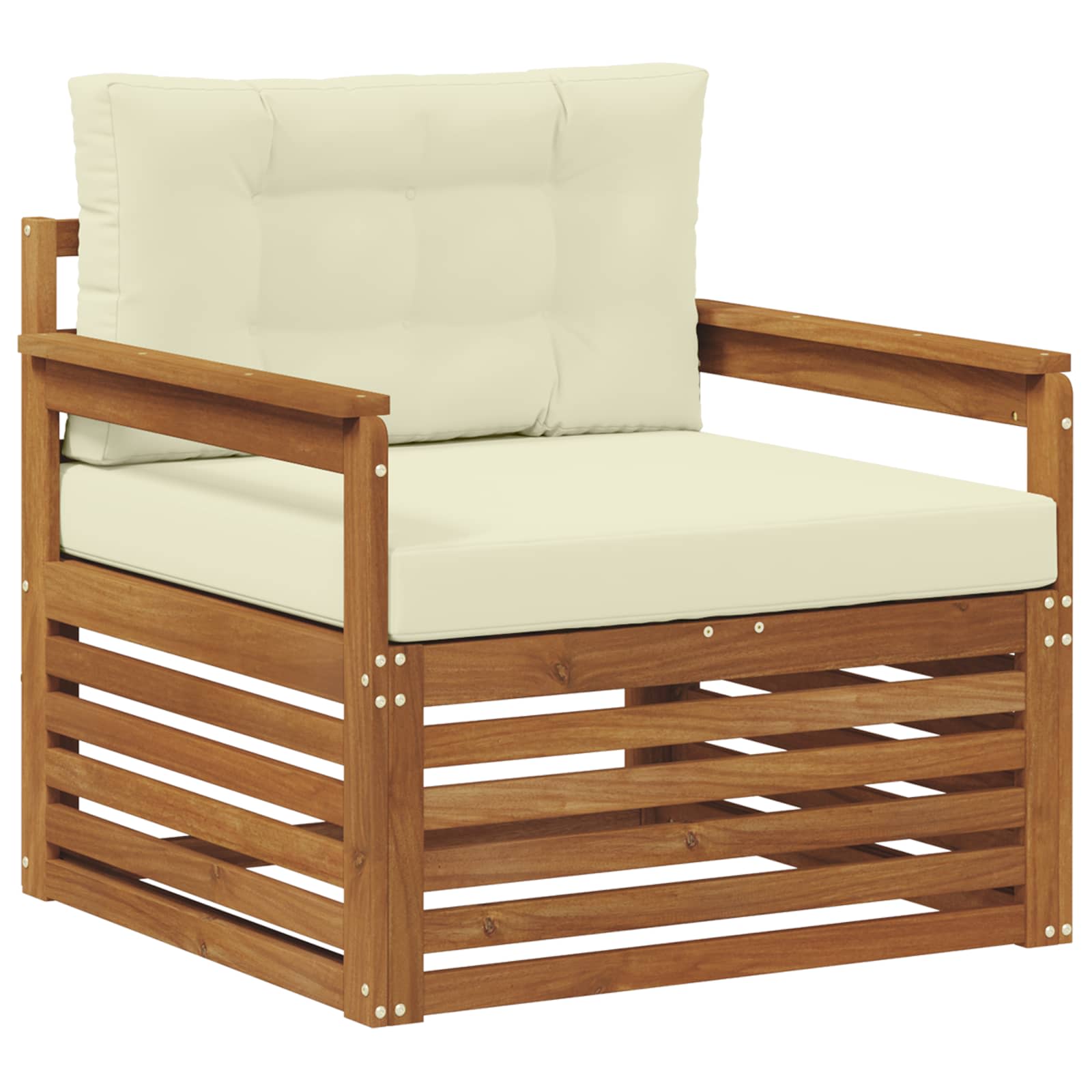 2 Stück Outdoor-Sofa Natur