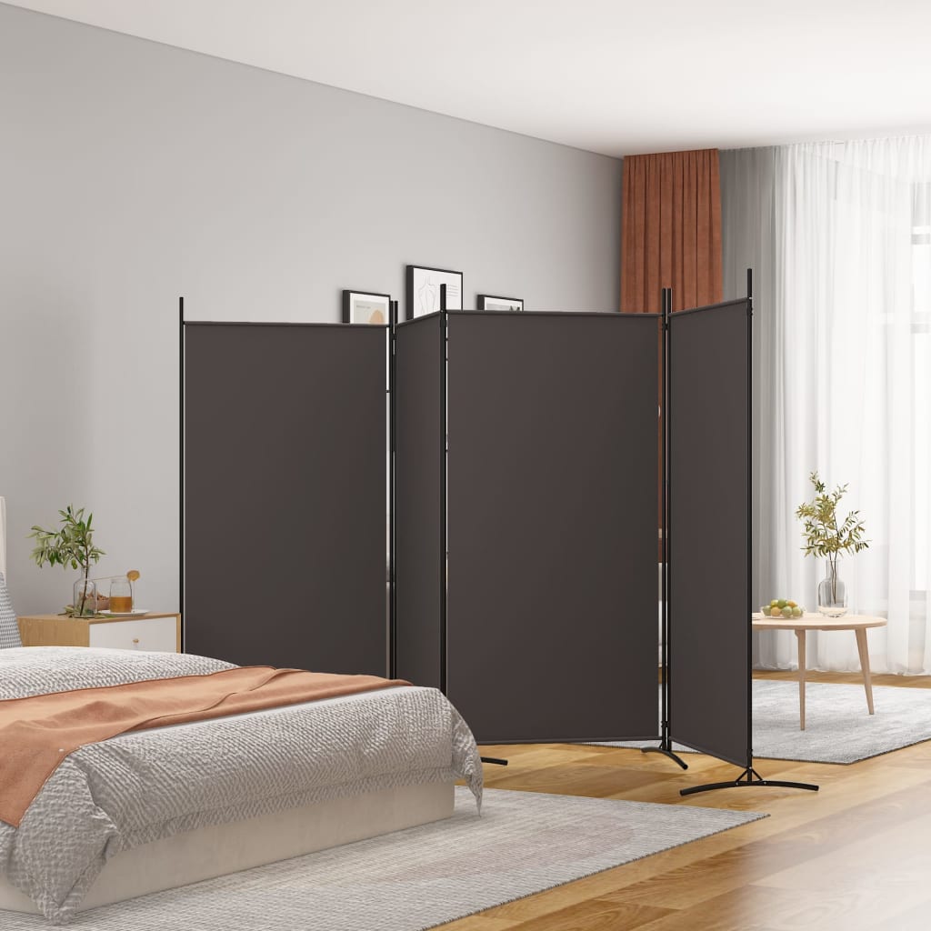 3-tlg. Raumteiler Weiß 260x180 cm Stoff