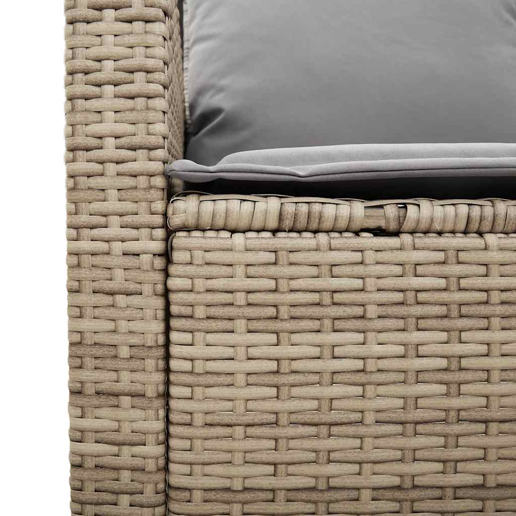 4-tlg. Garten-Sofagarnitur mit Kissen Schwarz Poly Rattan