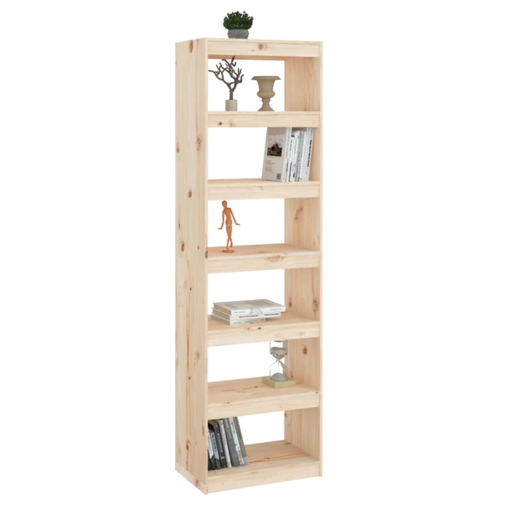 Bücherregal/Raumteiler Grau 60x30x71,5 cm Massivholz Kiefer
