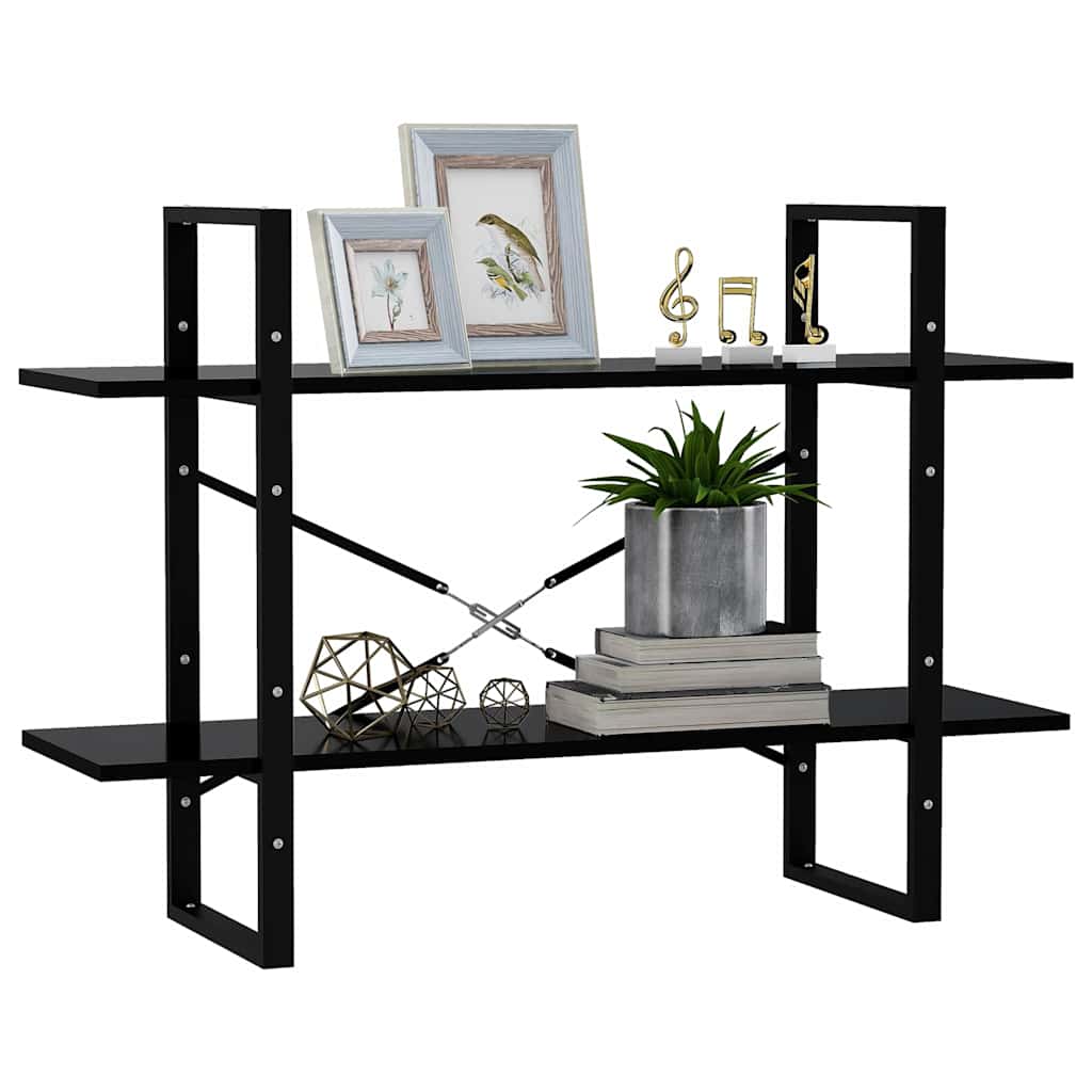 Bücherregal 2 Fächer Weiß 100x30x70 cm Holzwerkstoff