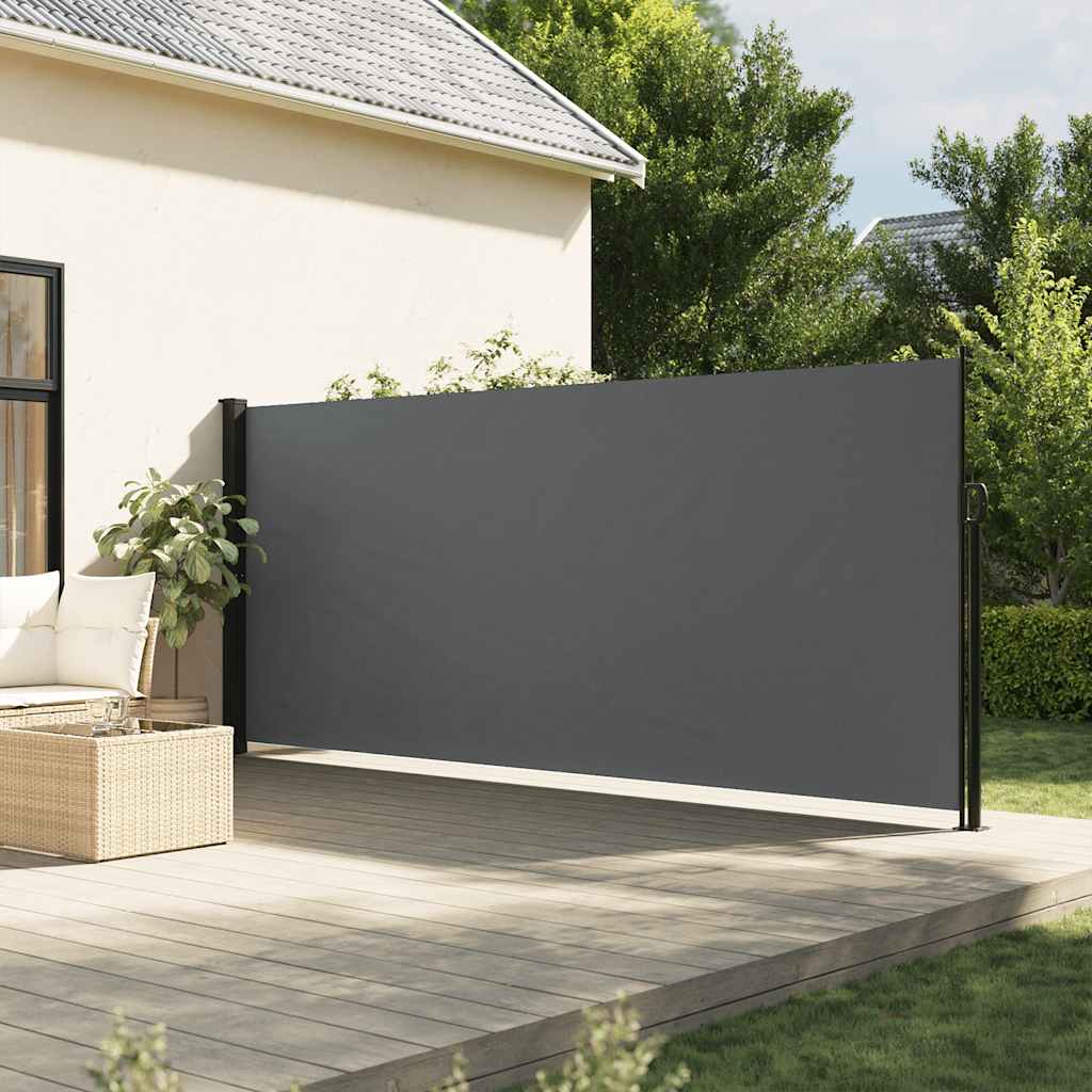 Seitenmarkise Ausziehbar Schwarz 100x300 cm