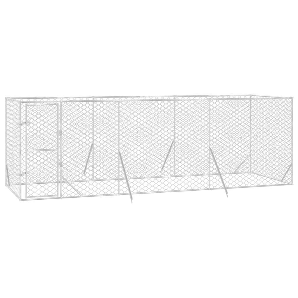 Outdoor-Hundezwinger Silbern 2x2x2 m Verzinkter Stahl