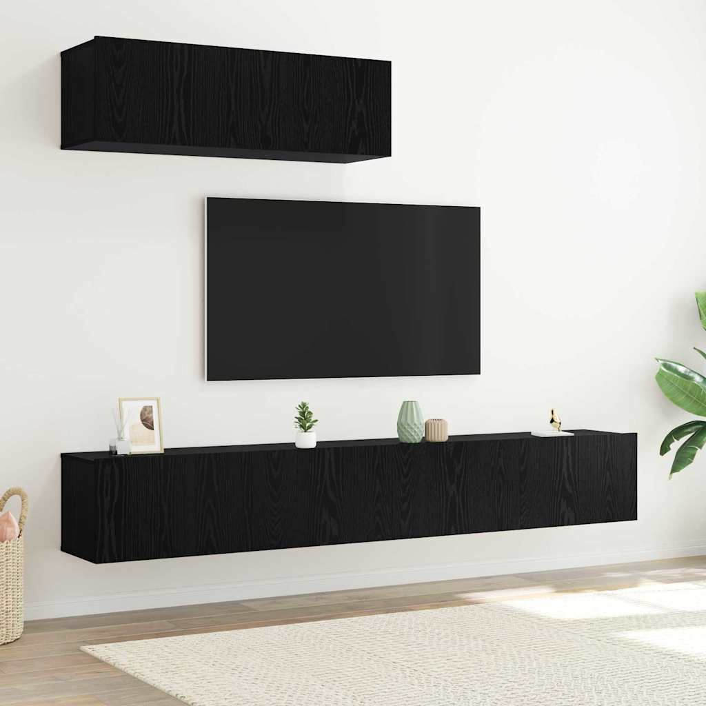 3-tlg. TV-Schrank-Set Weiß Holzwerkstoff