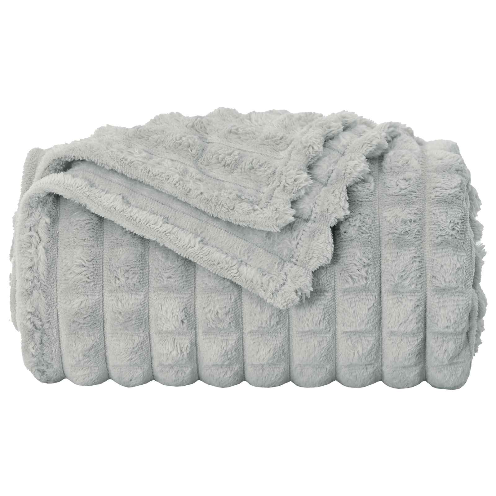 Überwurfdecke Beige 150 x 130 cm Fleece