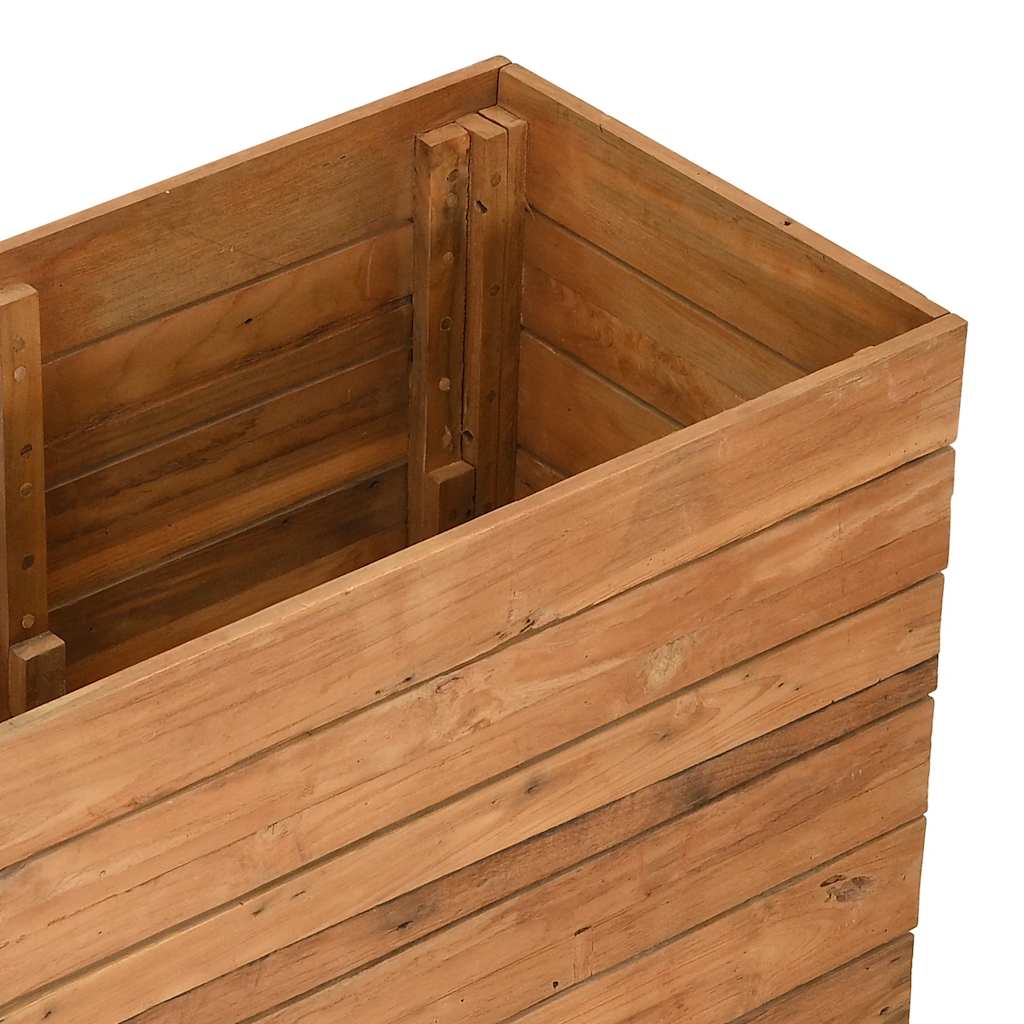 Hochbeet 100x40x72 cm Teak Altholz und Stahl
