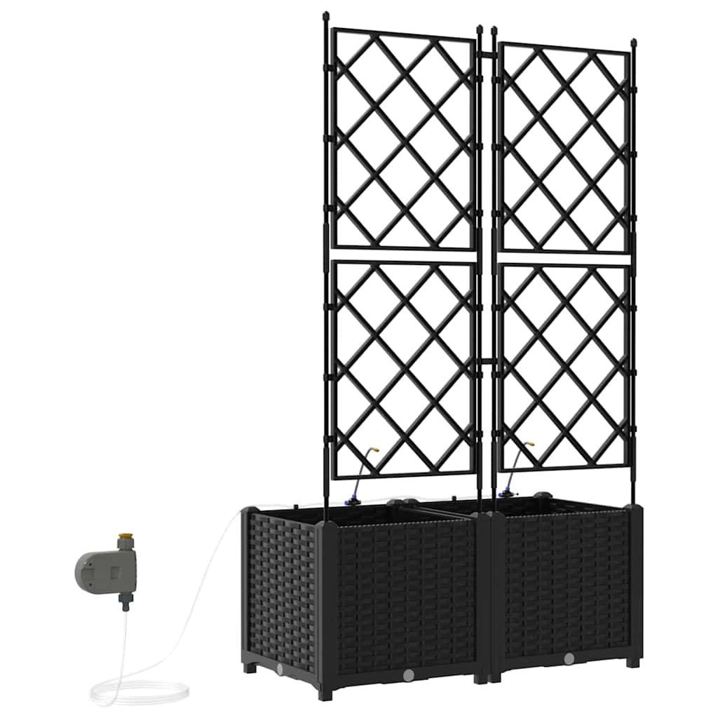 Garten-Pflanzgefäß 4 Stk. Braun 160 x 40 x 22 cm PP