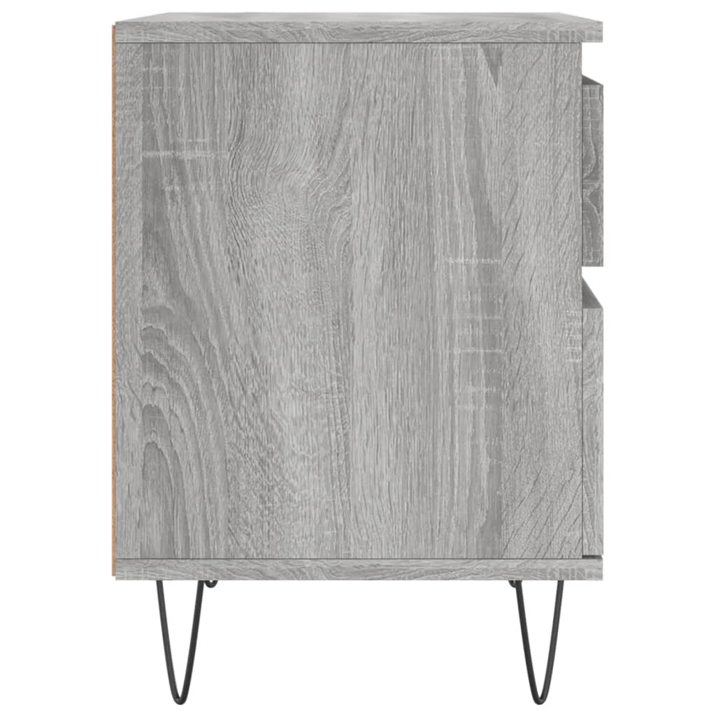 Bettschrank Schwarz Eichen-Optik 40 x 35 x 50 cm Holzwerkstoff
