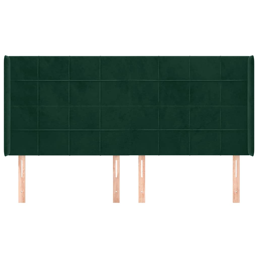 Kopfteil mit Ohren Dunkelblau 93x16x78/88 cm Samt
