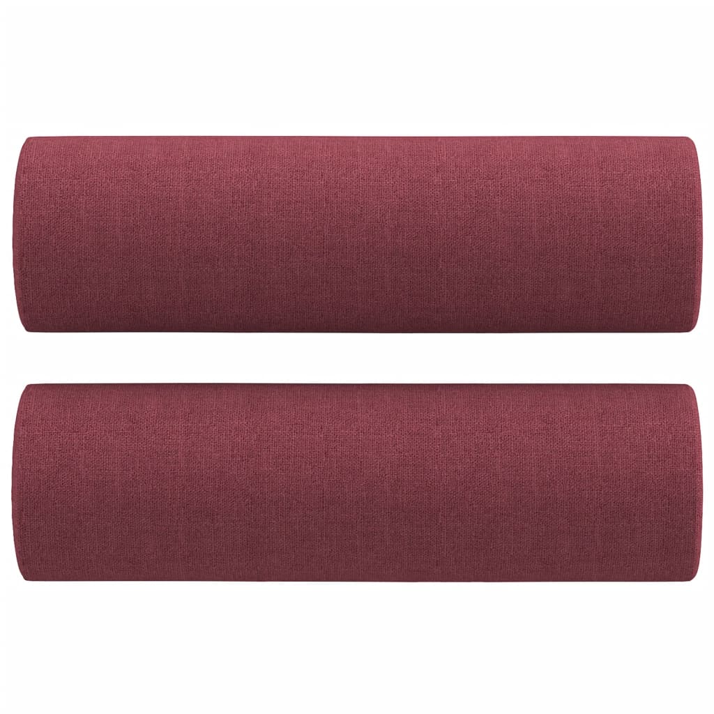 2-Sitzer-Sofa mit Zierkissen Braun 120 cm Stoff