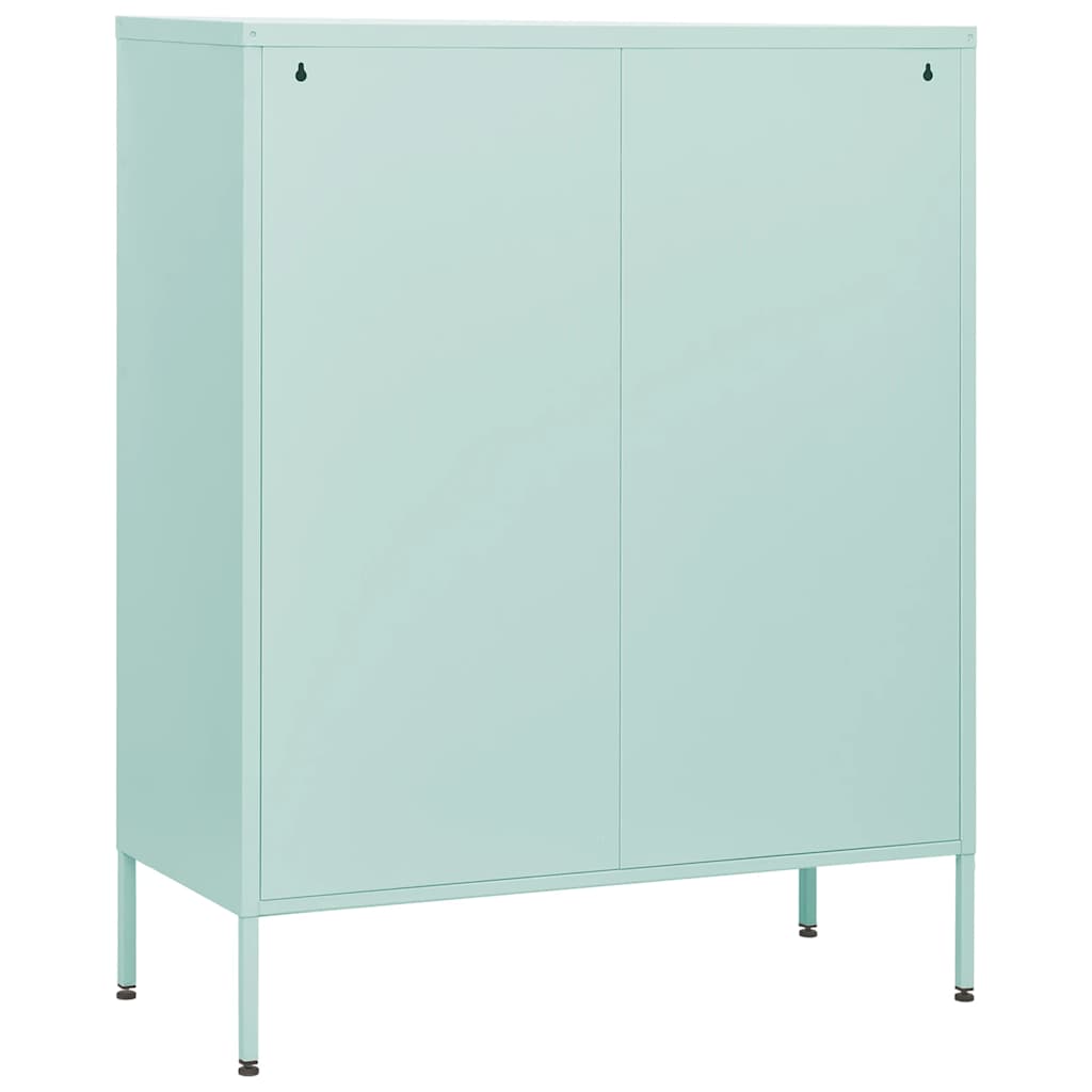 Kommode Olivgrün 80x35x101,5 cm Stahl