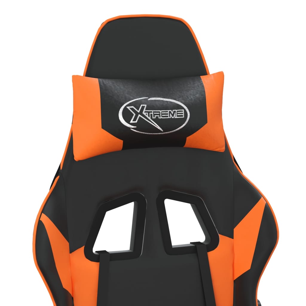 Gaming-Stuhl mit Massagefunktion Schwarz und Blau Kunstleder