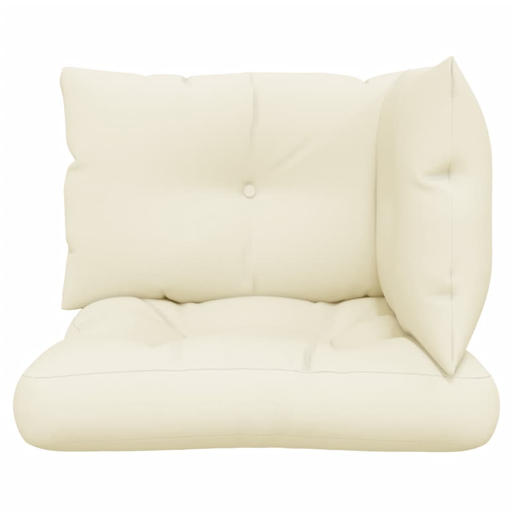 Palettenkissen 3-tlg. Taupe Stoff