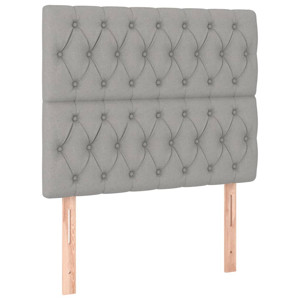 Kopfteil Hellgrau 80x7x118/128 cm Stoff