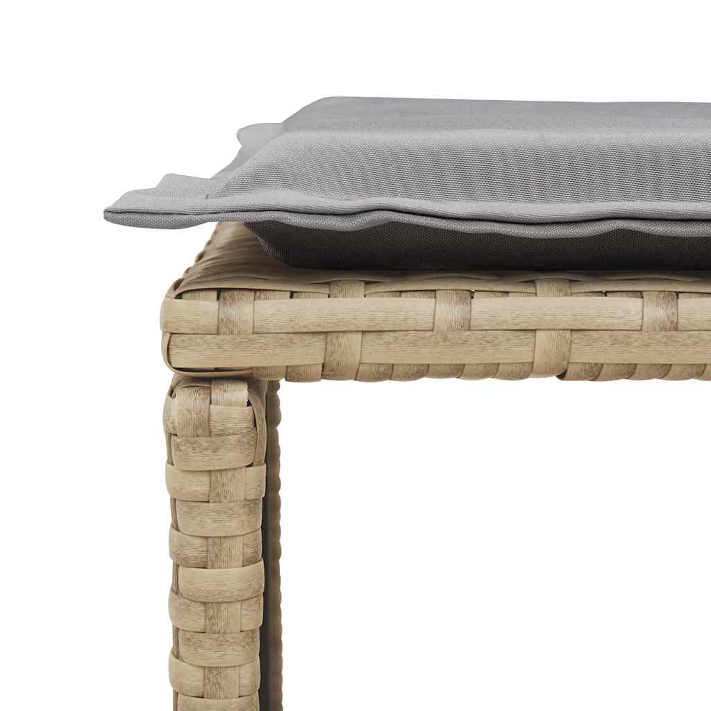 5-tlg. Garten-Sofagarnitur Kissen Stapelbar Schwarz Poly Rattan