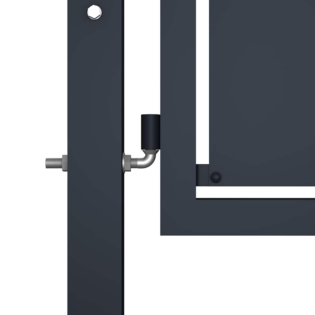 Gartentor aus Stahl 300 x 75 cm Anthrazit