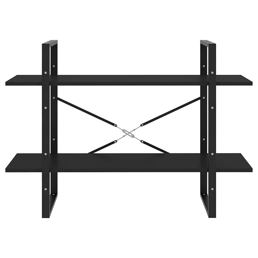 Bücherregal 2 Fächer Weiß 100x30x70 cm Holzwerkstoff