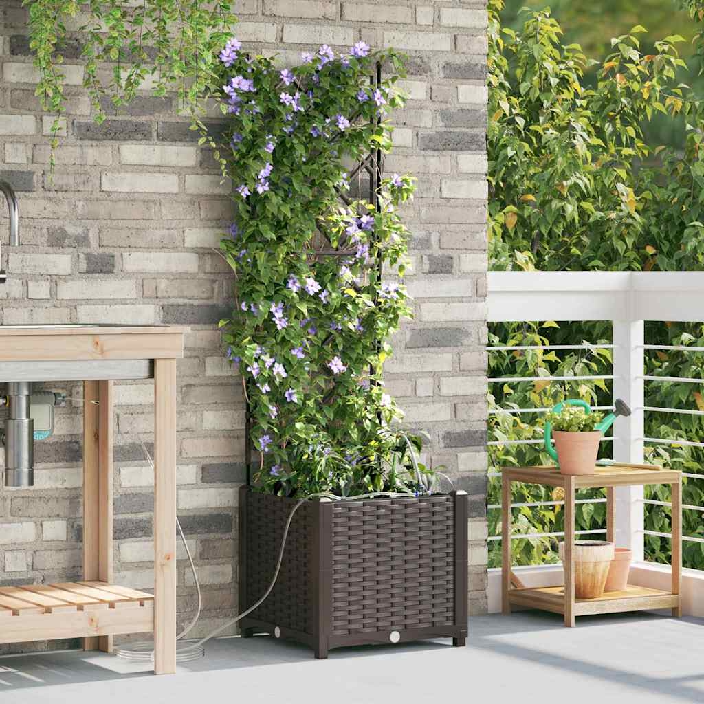 Garten-Pflanzgefäß 4 Stk. Braun 160 x 40 x 22 cm PP