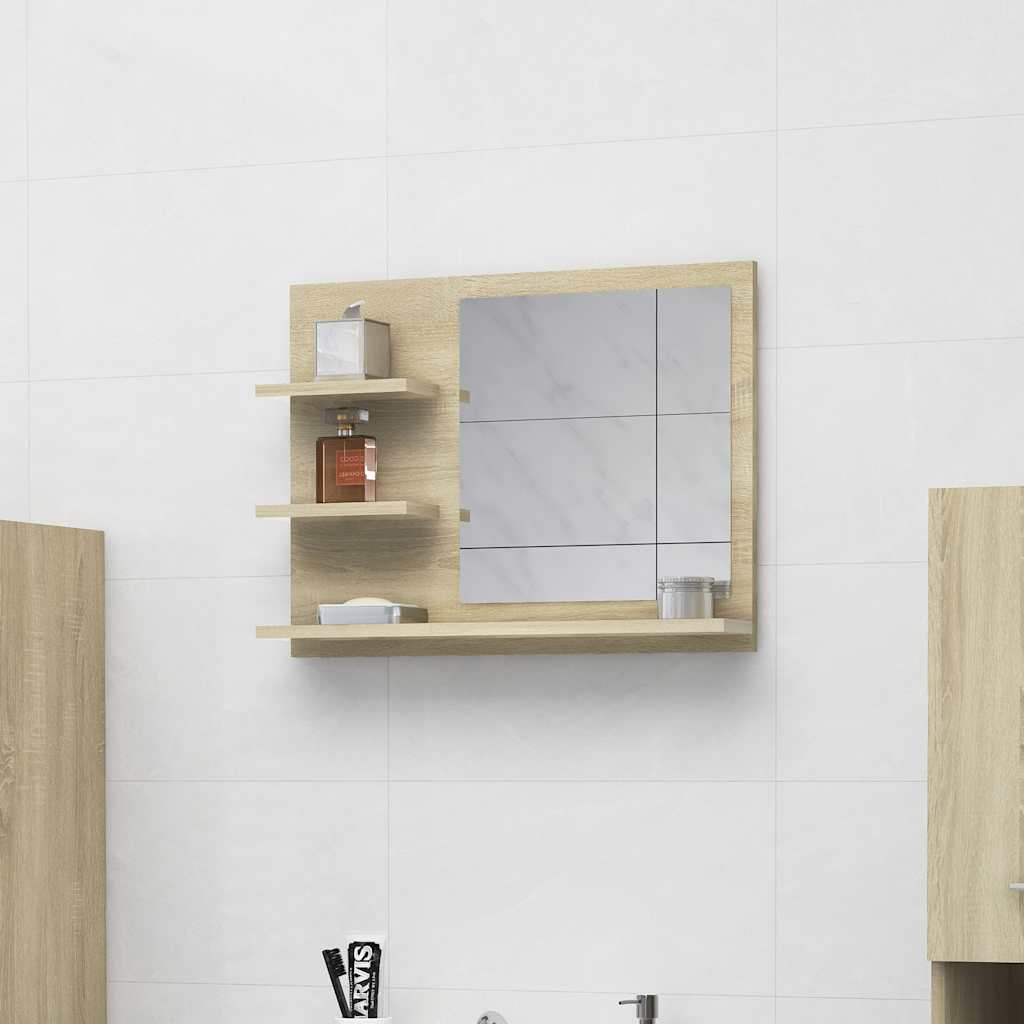 Badspiegel Weiß 60x10,5x45 cm Holzwerkstoff