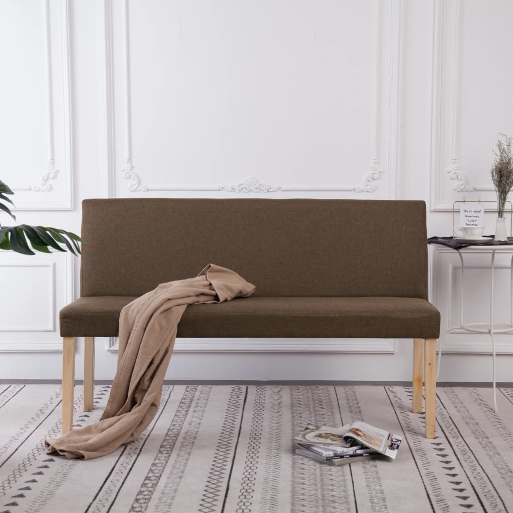 Sitzbank 139,5 cm Dunkelgrau Polyester