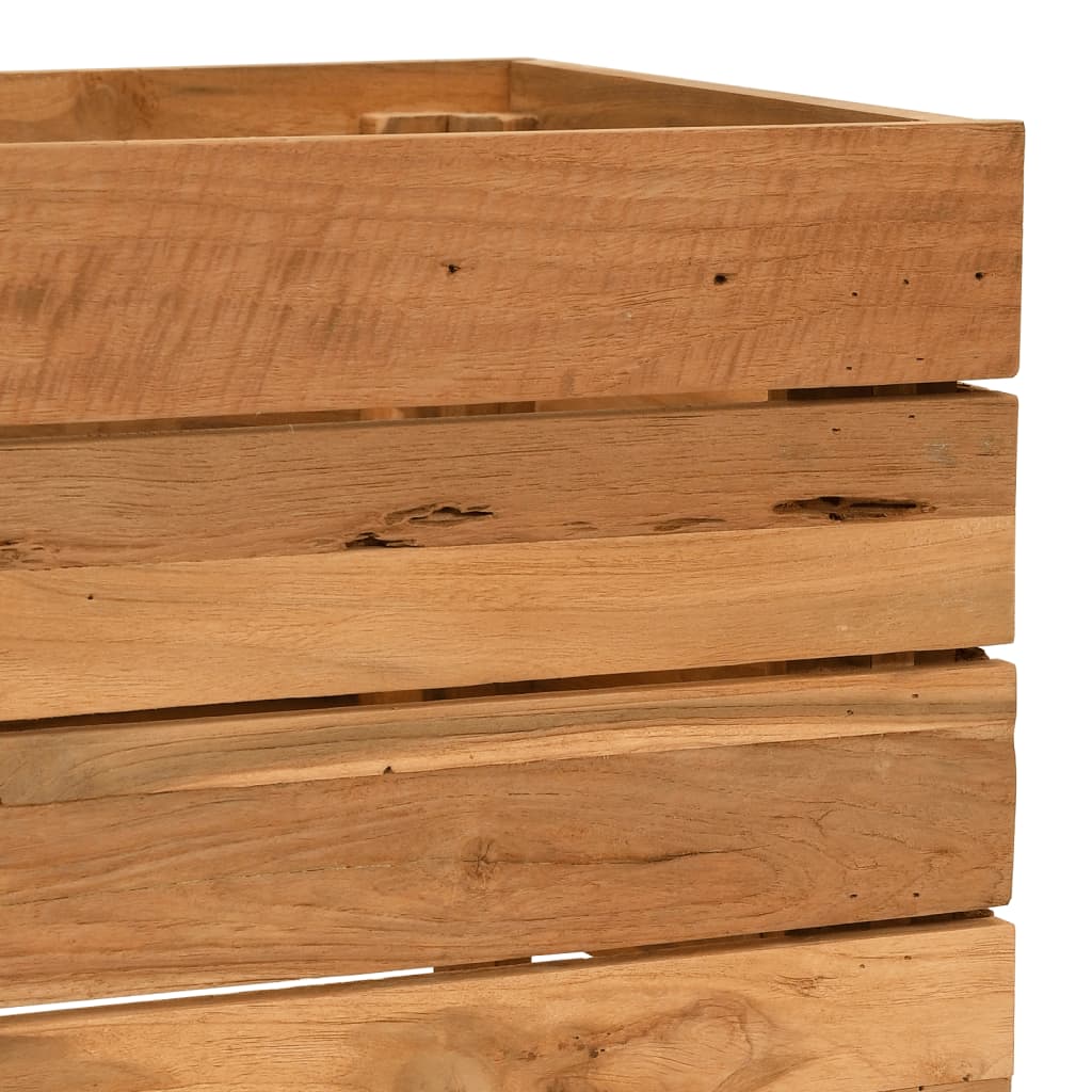 Hochbeet 100x40x72 cm Teak Altholz und Stahl