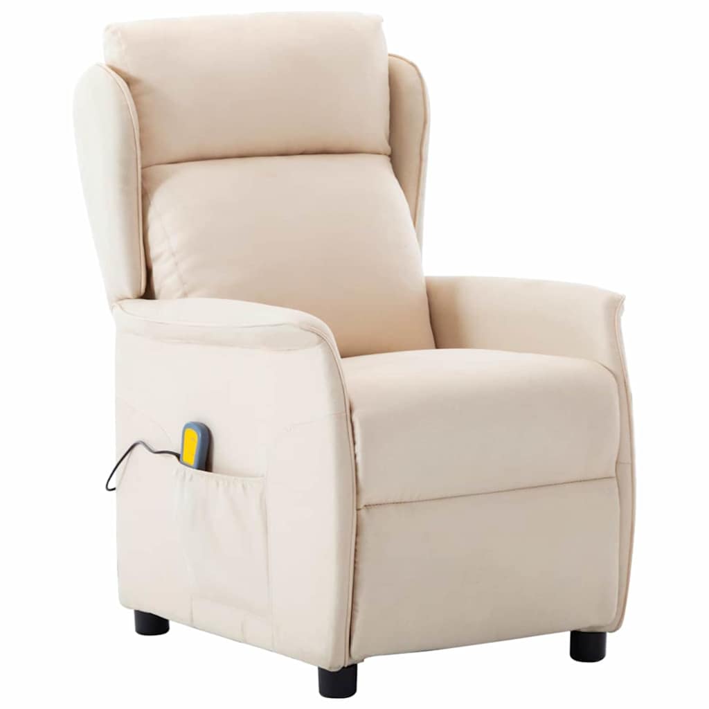 Massagesessel mit Kissen Hellgrau 93,5 x 67,5 x 101,5 cm Stoff