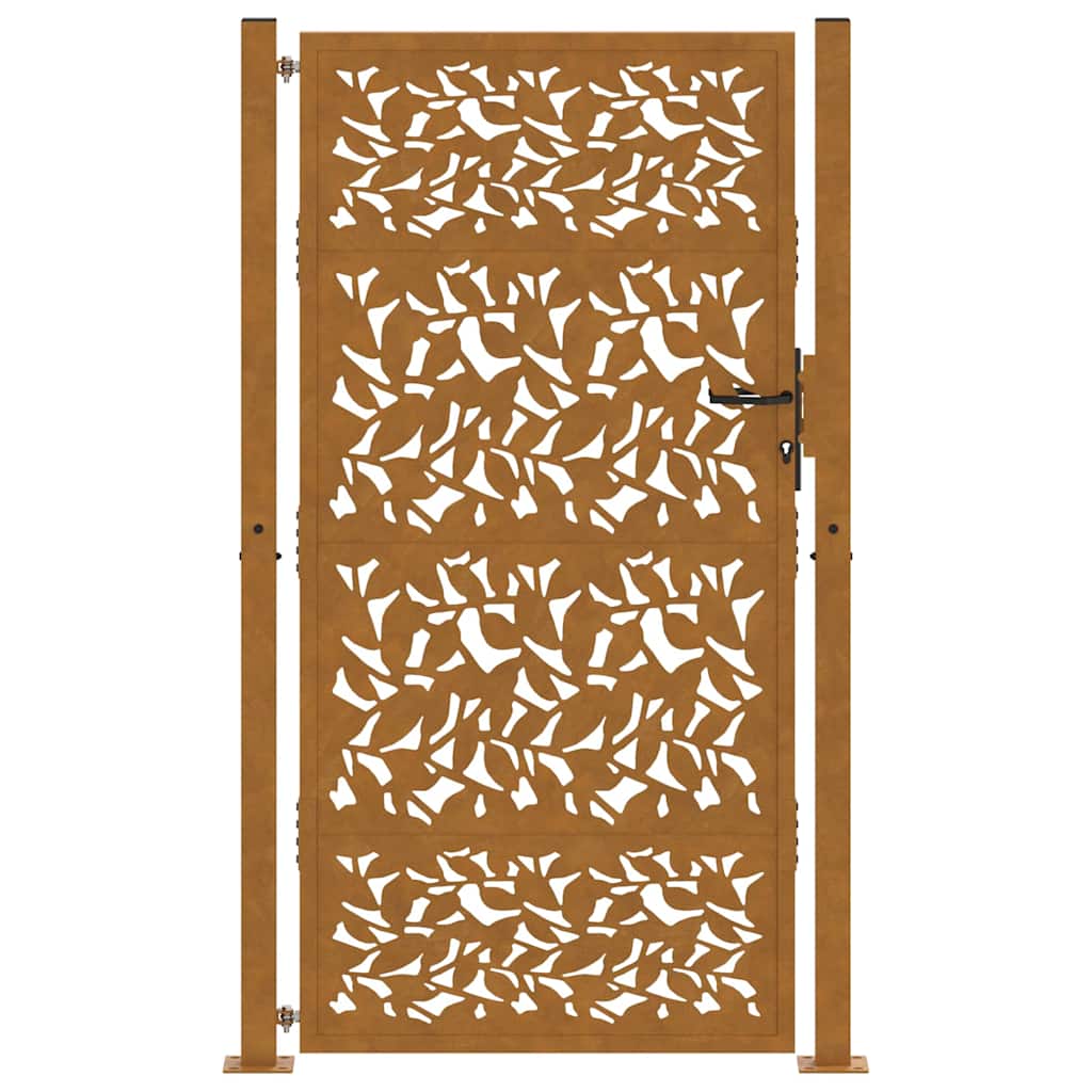 Gartentor Schwarz 100x100 cm Stahl Lichtdesign