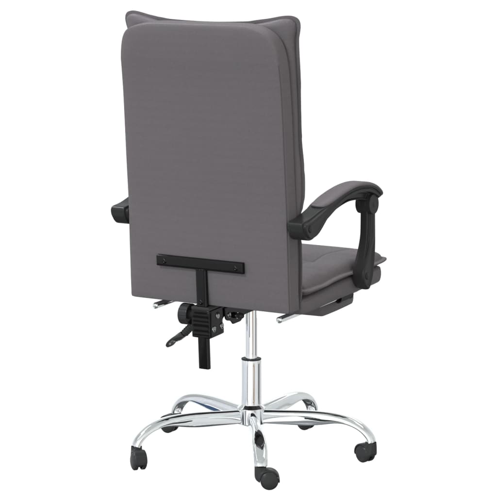 Bürostuhl mit Liegefunktion Schwarz Kunstleder