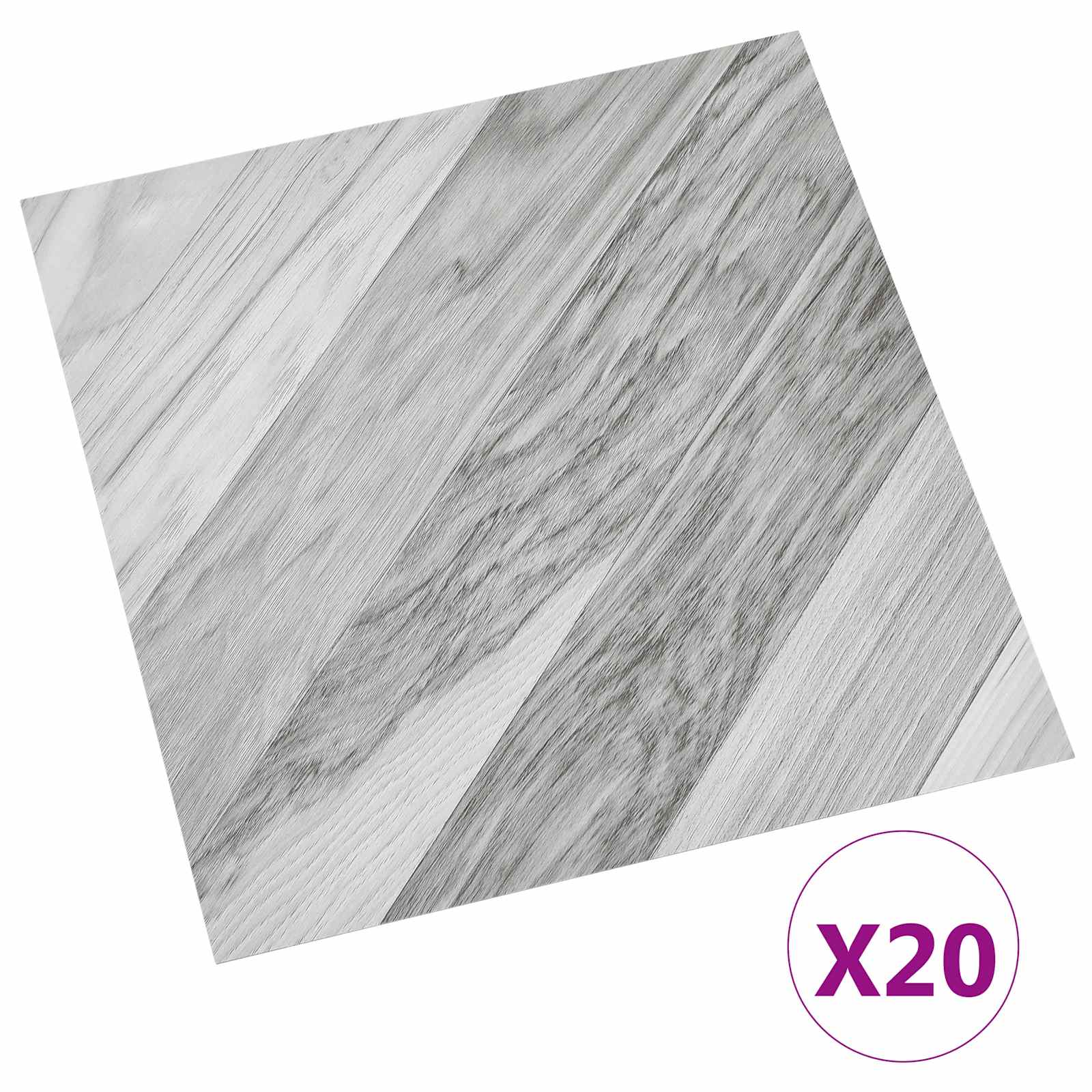 Selbstklebende Bodenplanken 30,5 x 30,5 cm 20 pcs PVC Betongrau