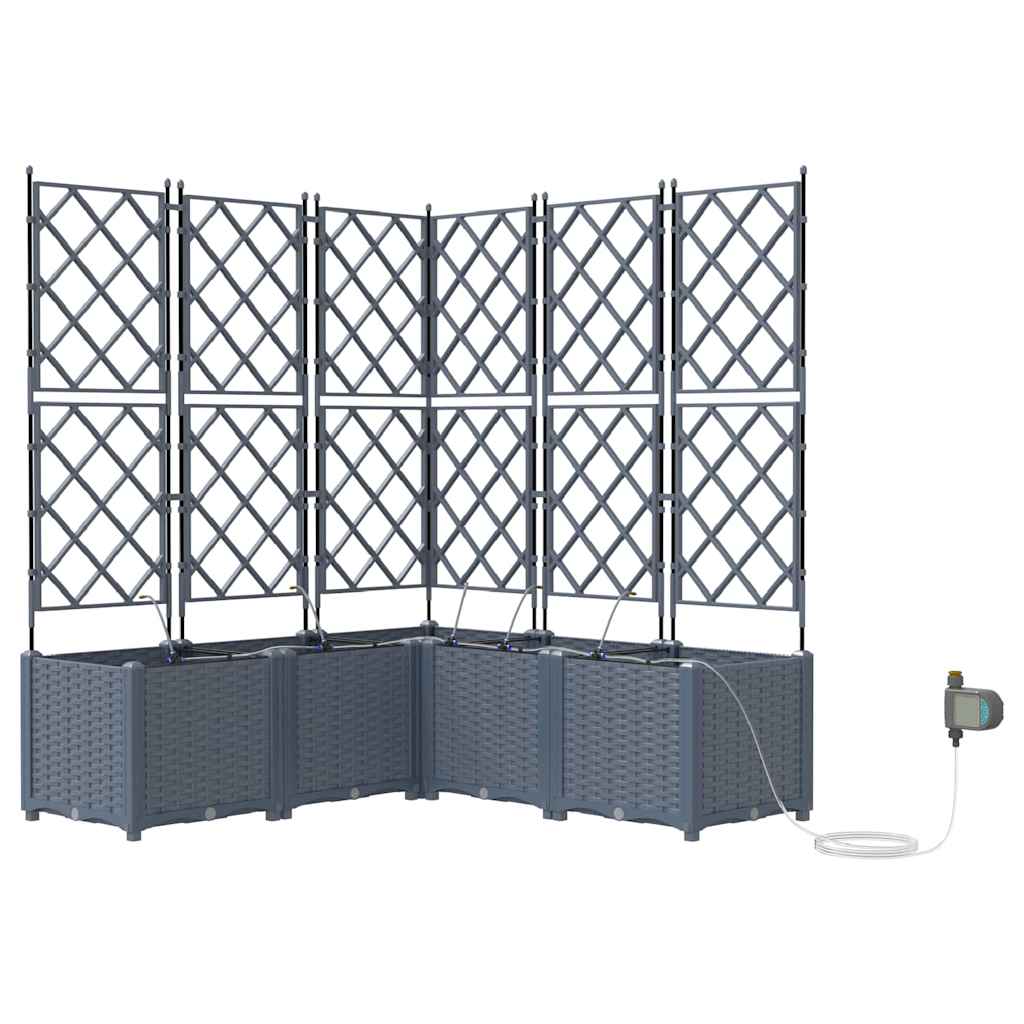 Garten-Pflanzgefäß 4 Stk. Braun 160 x 40 x 22 cm PP