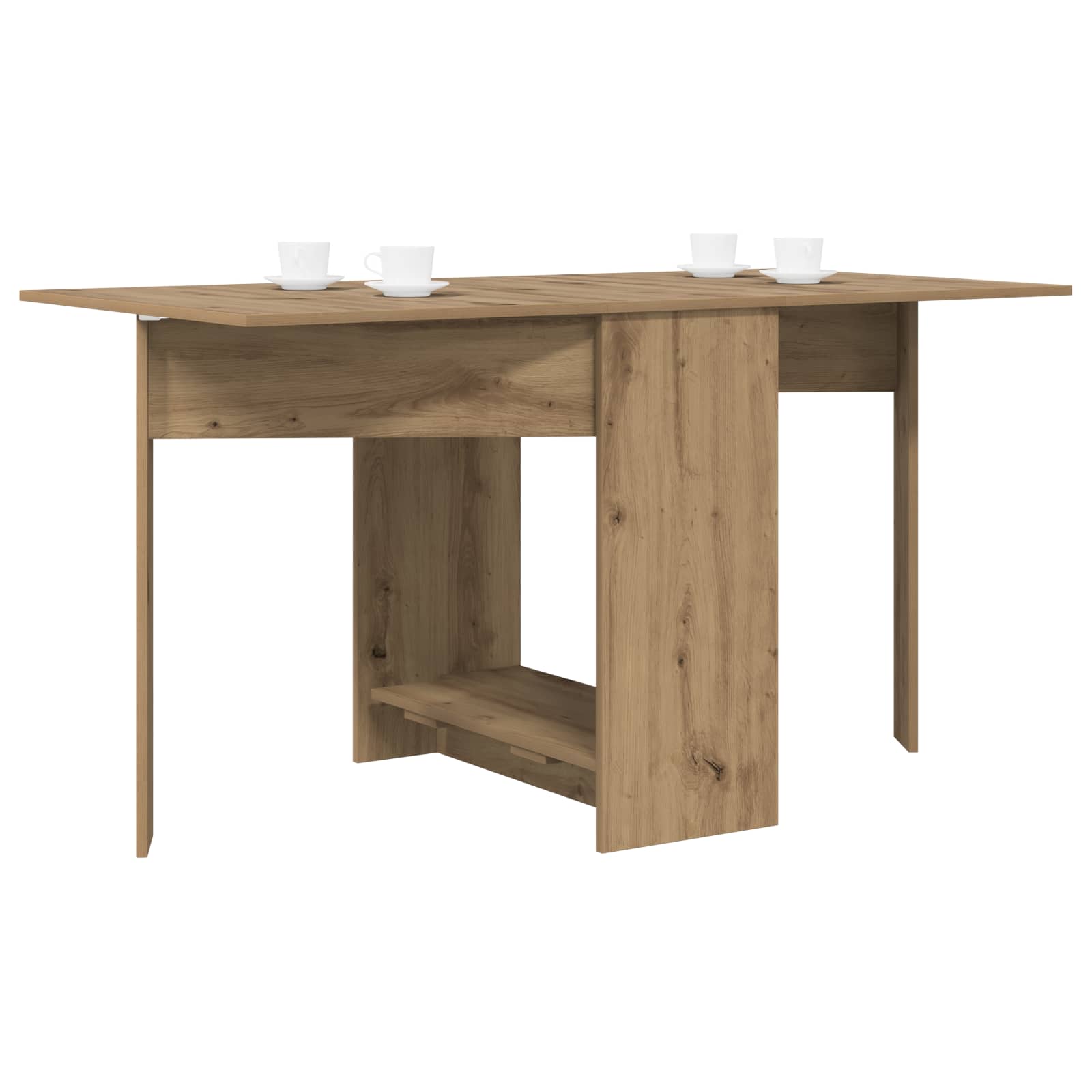 Esstisch 138 x 70 x 73,5 cm Holzwerkstoff Weiß Rechtwinklig