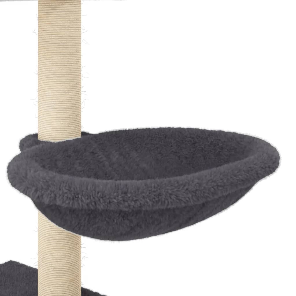 Kratzbaum mit Sisal-Kratzsäulen Creme 117 cm