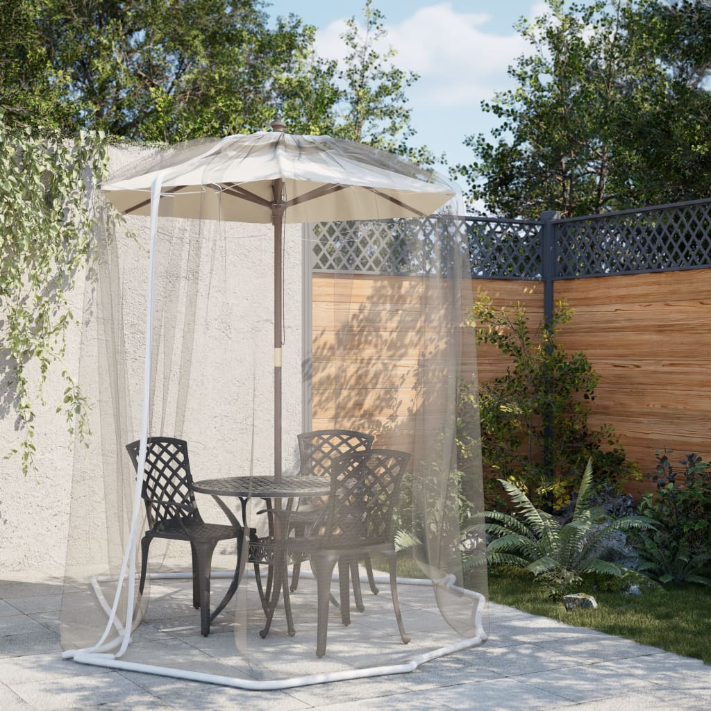 Moskitonetz für Sonnenschirm 220 Mesh Schwarz Φ300x230 cm